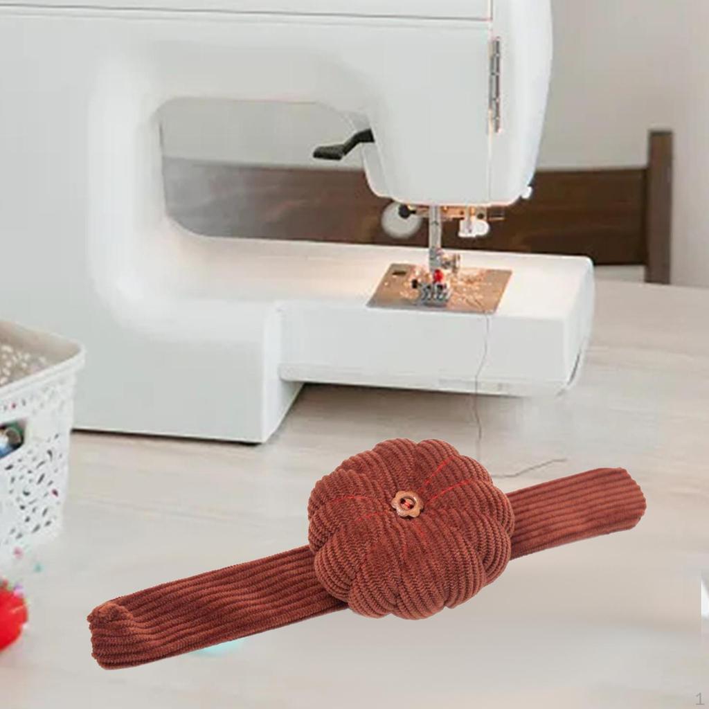 Adjustable Wrist Pin Cushion for Sewing and Embroidery