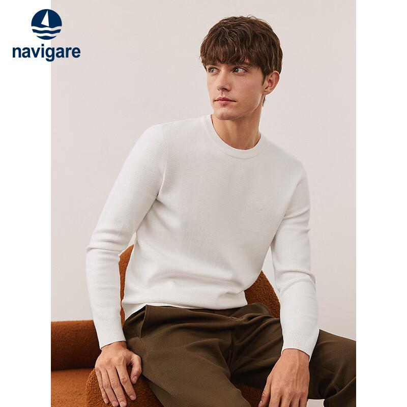 Navigare Men's Solid Antibacterial Knit Pullover