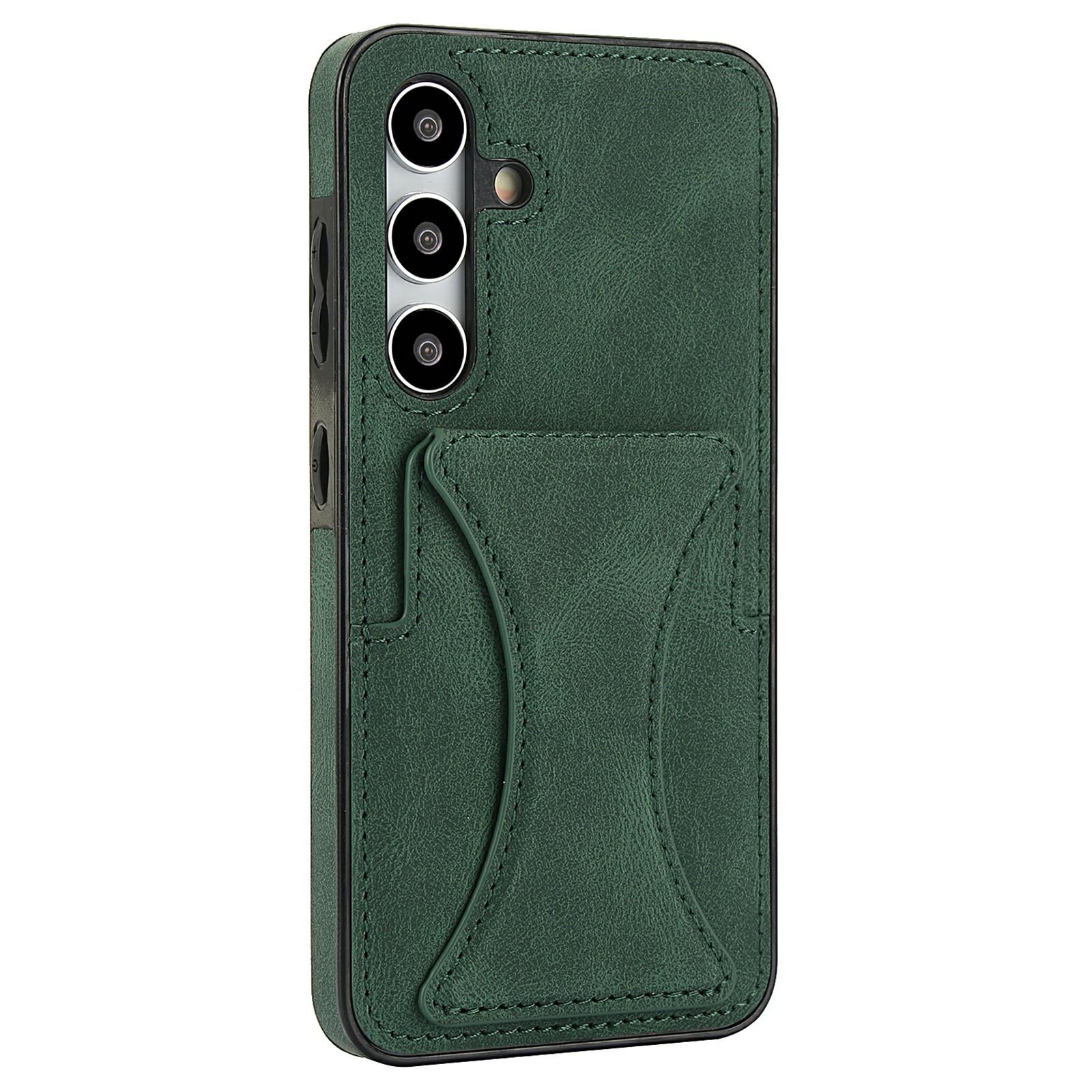 

Чехол для Samsung Galaxy S26/S26 Pro из кожи + ТПУ с держателем для карт и подставкой