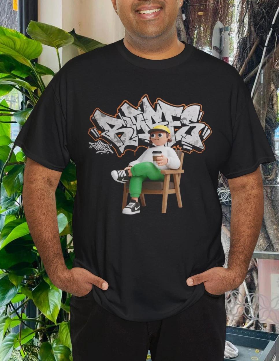 Футболка с граффити для творческих людей Уличная одежда XL