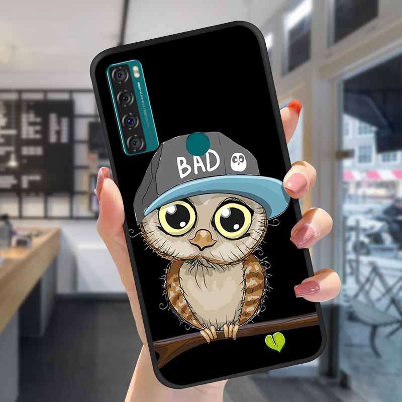 For TCL 20S Cases 20L 20se 20L+ 3D Relief Floral Silicone Emboss Covers For TCL 20S Back Cases Protective Coques Fundas TCL 20SE