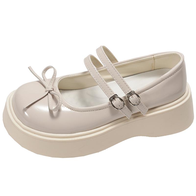 Fashion French retro shallow mouth platform single shoes women's 2025 new summer skirt versatile Mary Jane small leather shoes
