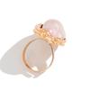 Salircon Koreanische Mode Eleganter Barock Imitation Perlenring Damen Luxus Ästhetisch Party Hochzeit Offen Verstellbare Ringe Schmuck
