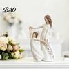 Heartwarming Family Keepsake Gifts for Mom from Daughter, Hand Painted Resin Mother Daughter Statue Figurine, Sentimental Mother's Day Healing
