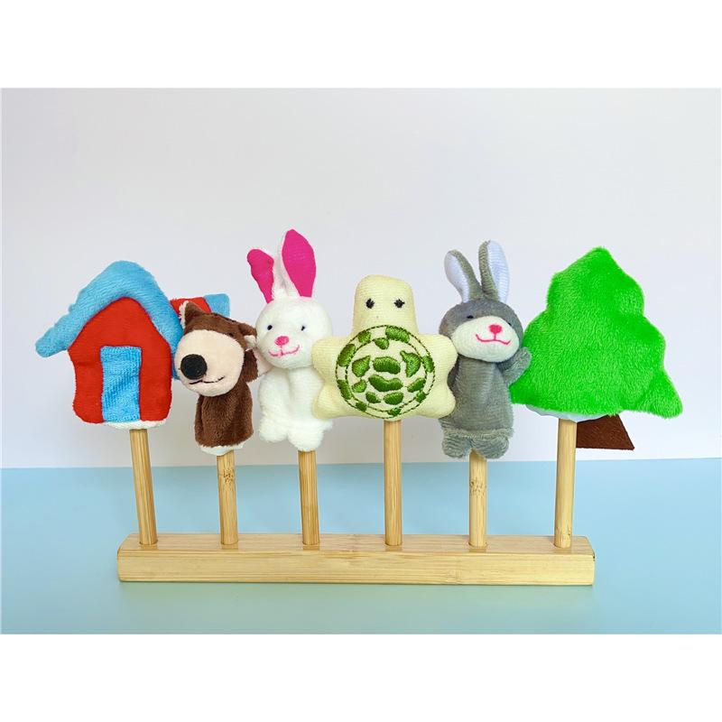 Animal Finger Puppet Display Rack for Kindergarten and Dollhouse Language Areas