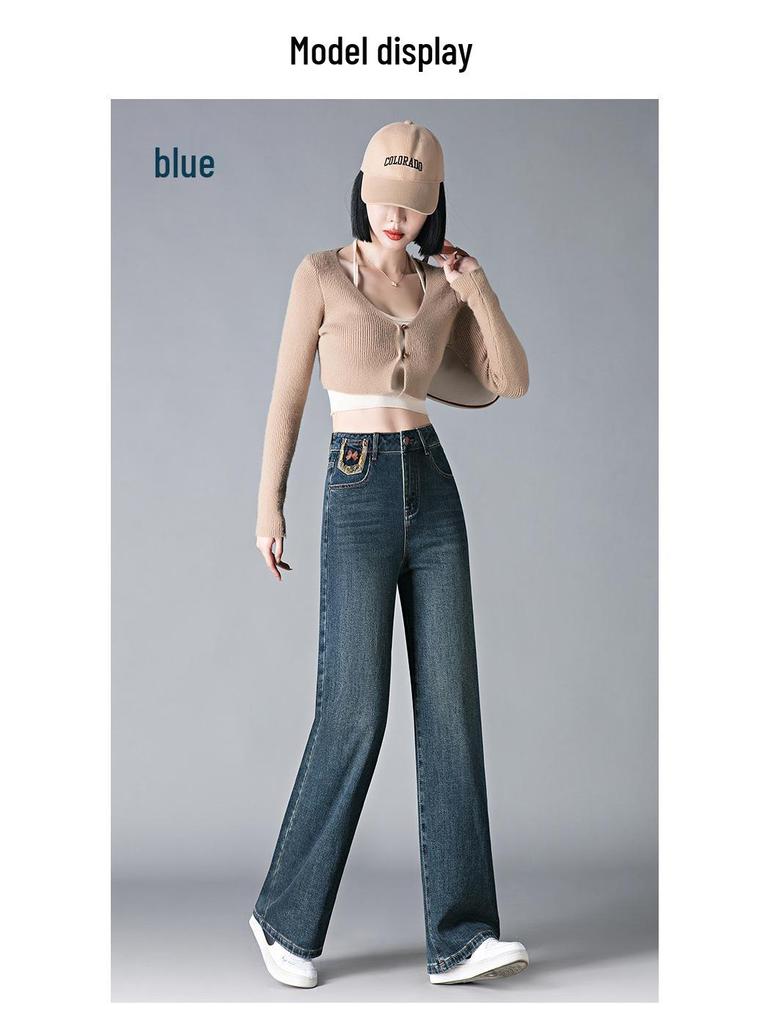 High-Waisted Wide-Leg Women's Pants - Spring Slimming Versatile Casual Wear