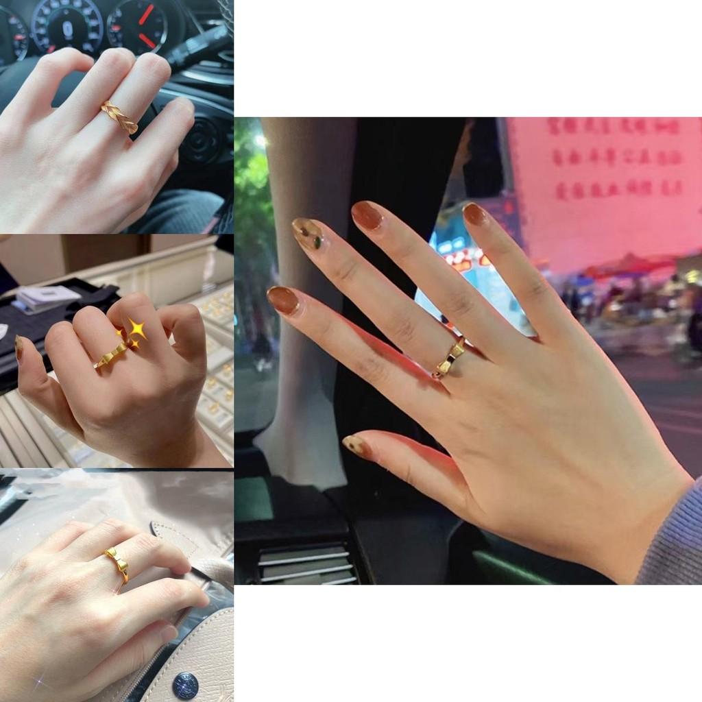 Delicate Brass Gold Coated Bowknot Ring Beautiful Twisted Design Adjustable For Ladies