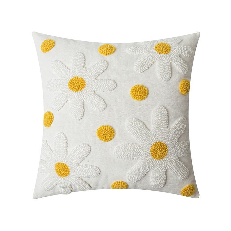Nordic Flower Tuft Pillow Internet Celebrity Ins Style Tulip Pillow Living Room Sofa Cute Cushion Without Core