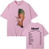Vendita Calda Rapper Frank Moda Grafica Stampa T-shirt Uomo Donna Ocean Streetwear Hip Hop Moda Biondo Largo Casual Oversize Top Estivo Nuova Maglietta