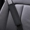 Embossed Fiber Leather Car Seat Belt Shoulder Strap Cover 1Pc Decompression Comfort Easy To Clean for Daily Use 1PCS