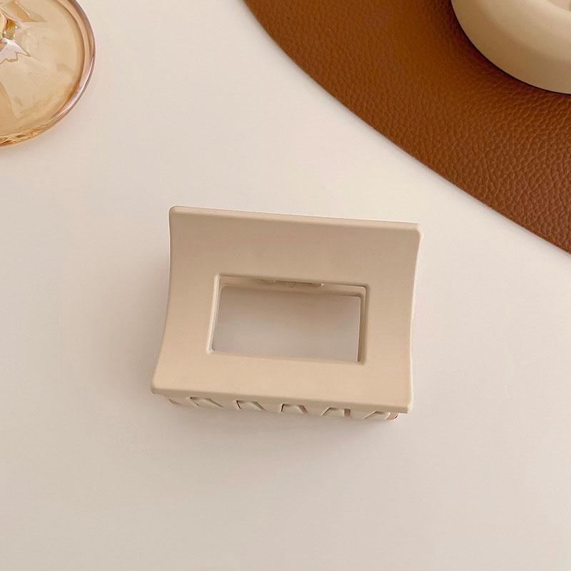 Kvinnlig Elegant Brun Beige Blomma Geometrisk Hårklo Dam Temperament Solid Hårklämma Tandad Hårnål Mode Håraccessoarer