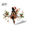 Removable Vinyl Wall Decor Christmas Ballet Girl Static Window Clings, Xmas Glass Decals, Winter Non Adhesive Residue Film Ballerina Elf Stickers for