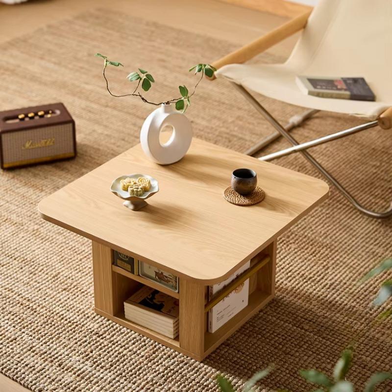 Space-Saving Japanese Tatami Multi-Functional Storage Table Wooden Boutique Floor Desk for Bay Window Mini Desk