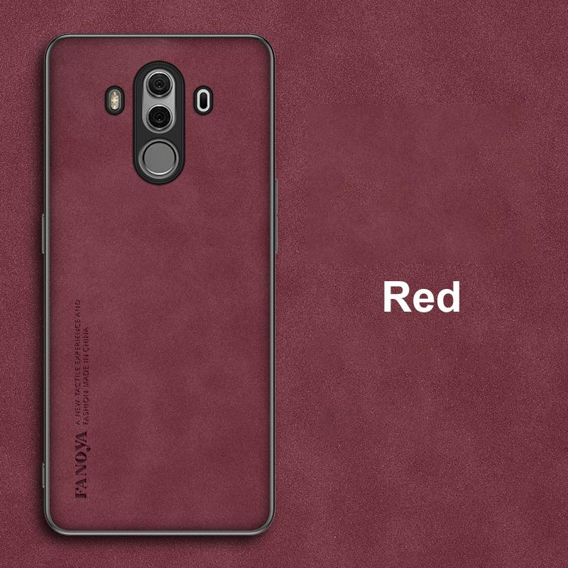 

Роскошный чехол из искусственной кожи для Huawei Mate 10 Pro Mate10, чехол, силиконовый чехол для телефона с полной защитой для Huawei Mate 9 Pro Mate9 Coque Mate 10 красный