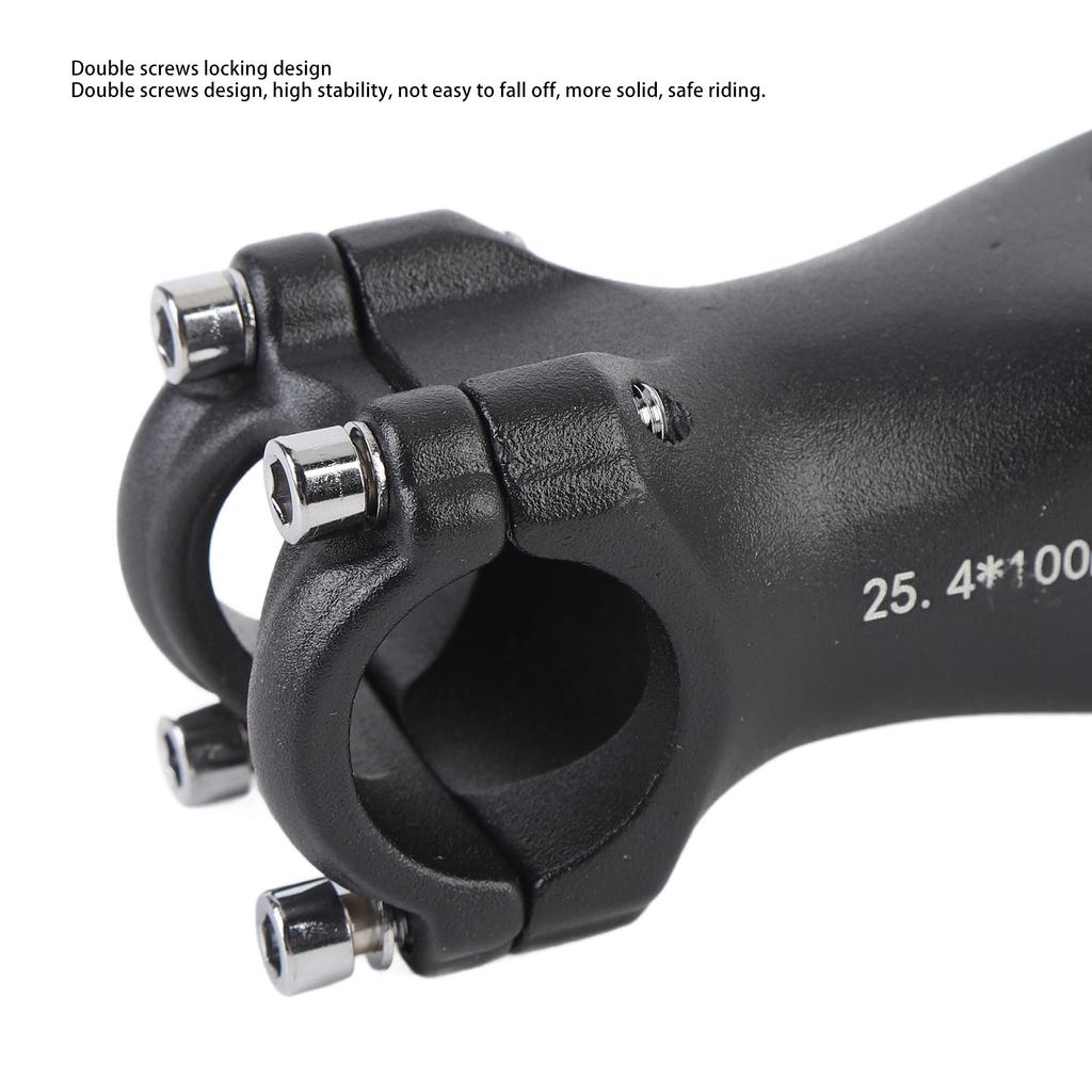 100mm Cycle Stem Riser Aluminum Alloy 60 Degree Adjustable Mountain Cycle Handlebar Suspension Stem for Handlebar Extension 25.4mm