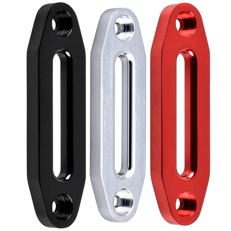 New 5500Lbs/6000Lbs/4500Lbs Winch Rope Guide Black Red Silver Aluminum Fairlead For SUV ATV UTV Snowplow Rope Guide