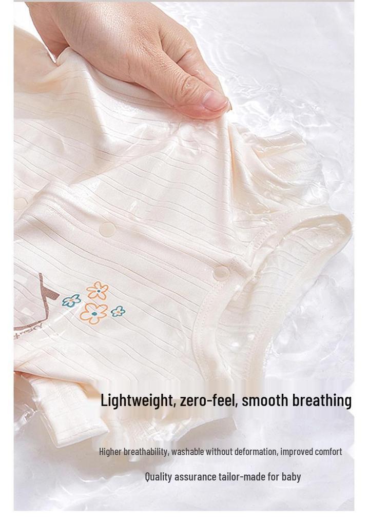 Summer Short Sleeve Baby Jumpsuit - Lightweight Newborn Romper & Pajamas for Outings