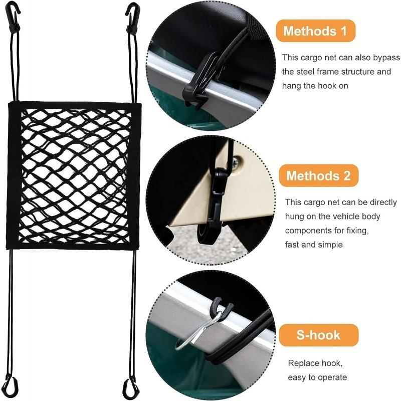For Motorcycle Cargo Net High Elastic Motorcycle Net for Helmet Storage Bungee Cargo Net with Hooks Luggage Net