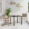 Garden Stackable Chairs 2 Pcs Gray and Brown 54 X 56 X 90 Cm