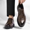 High-Quality Solid-Color Leather Oxford Formal Shoe Business Breathable Office Casual Shoes  Anti-Slip And Durable Walking Shoes