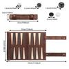 Portable Backgammon Storage Bag Travel Set with Lightweight Foldable Board