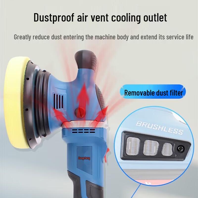 Dongcheng 20V Cordless Orbital Polisher for Car Detailing CN plug (adapter included)