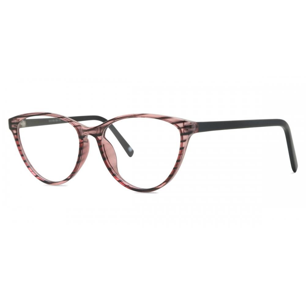 Full Rim Cat Eye Transparent Stripped Pink Smartbuy Collection Lilly Cp127 Fashion Women Eyeglasses