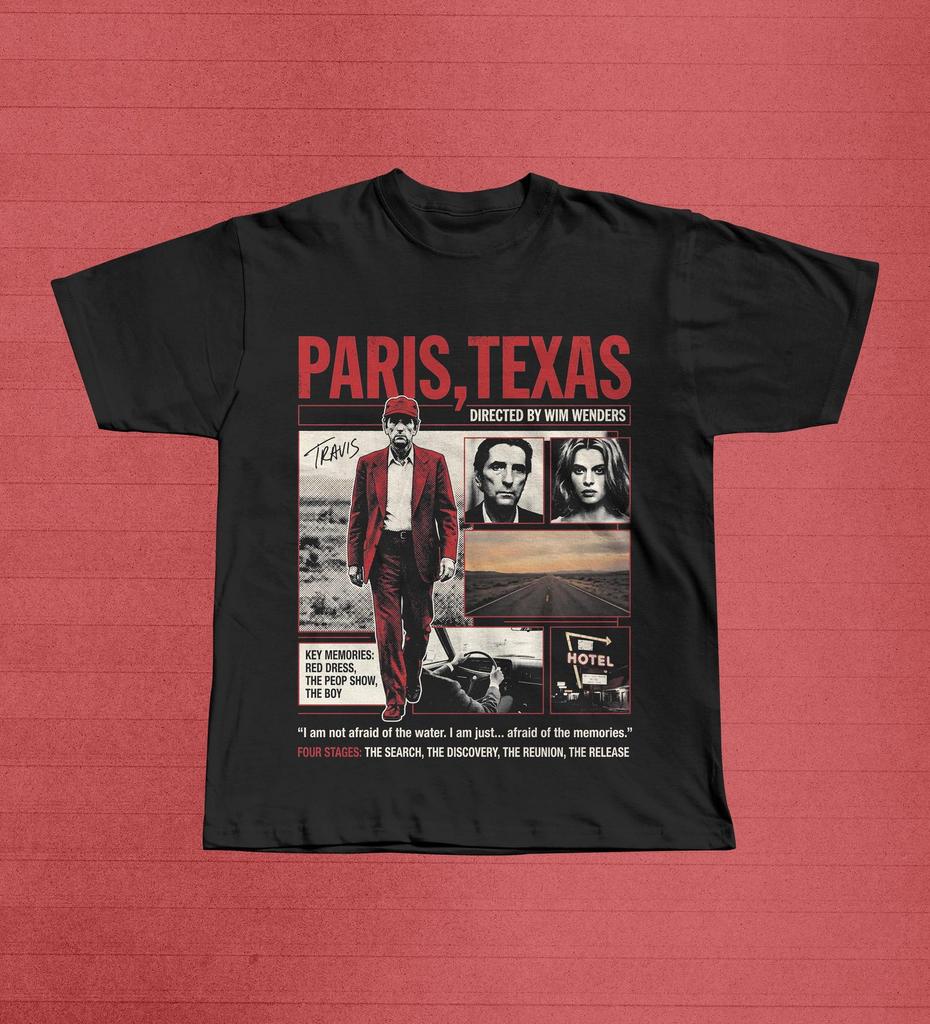 Paris Texas 1984 Film T-Shirt | Wim Wenders Arthouse Kino Grafik T-Shirt