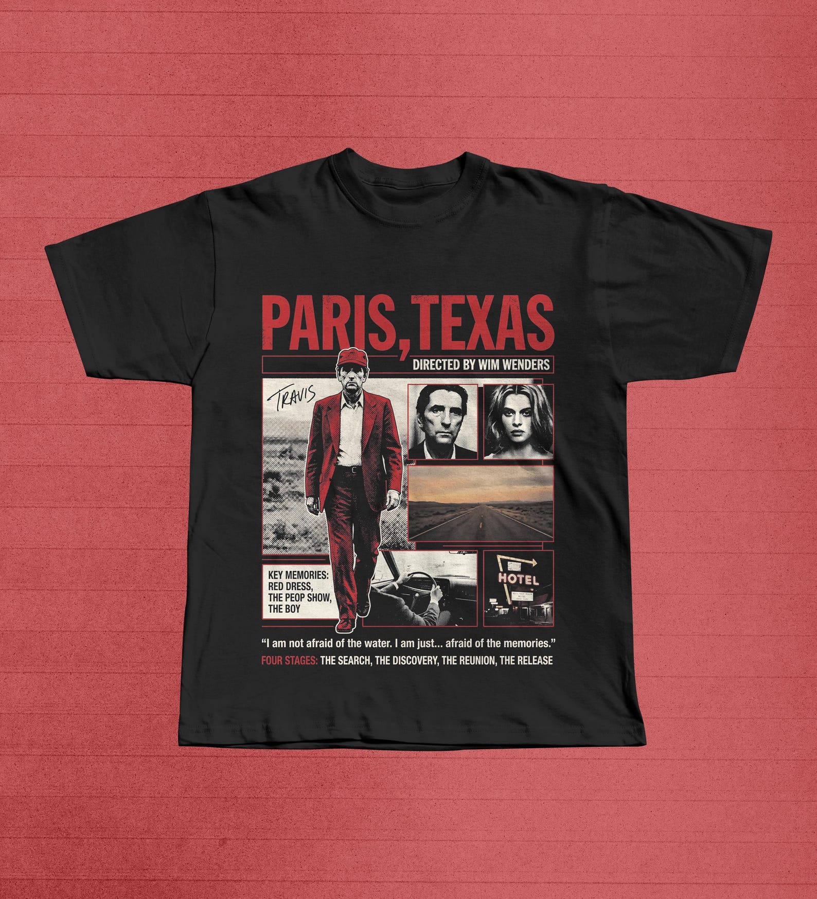 Paris Texas 1984 Film T-Shirt | Wim Wenders Arthouse Cinema Graphic Tee S