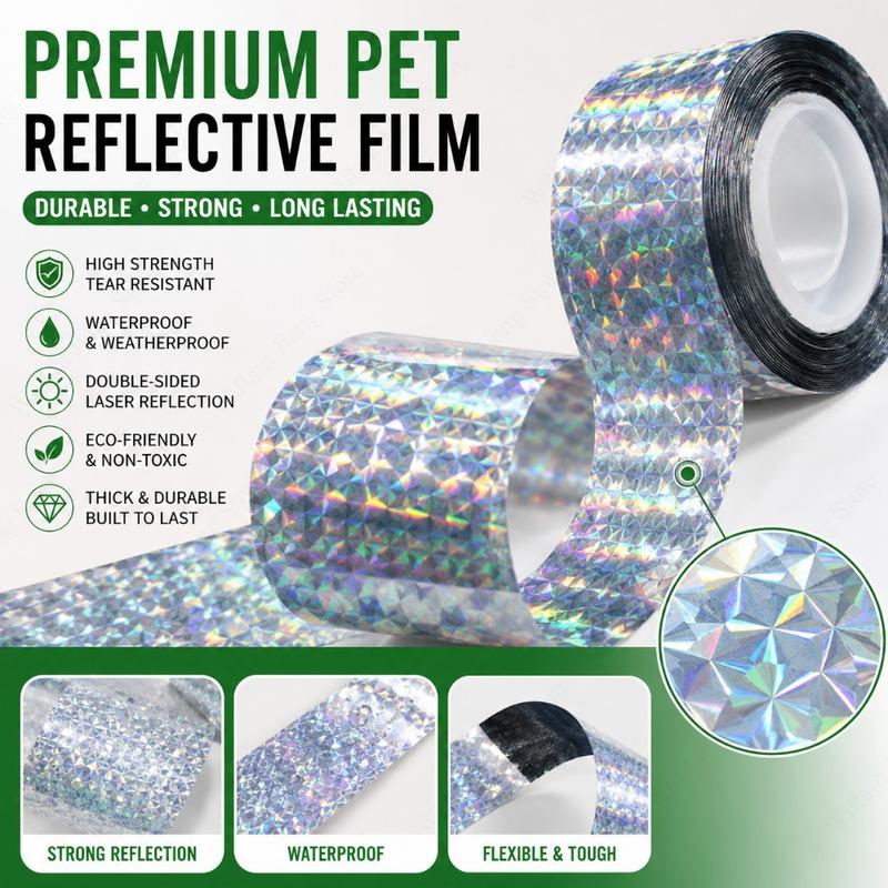 Double Side Laser Reflective Bird Scare Tape Effective Bird Repellent Strip Garden Farm Protection Tool Against Bird Damages
