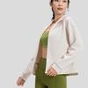 SAUCONY Solid Color Zip Neck Long Sleeve Jacket Women Jackets Milk-Cloud SC1230012DY-GE75
