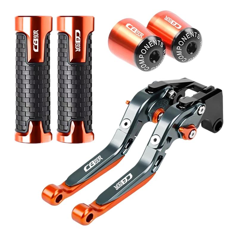 Motorcycle Brake Clutch Levers Handlebar Grips Ends CNC Aluminum For Honda CB 190R 2016 CB190R 2017