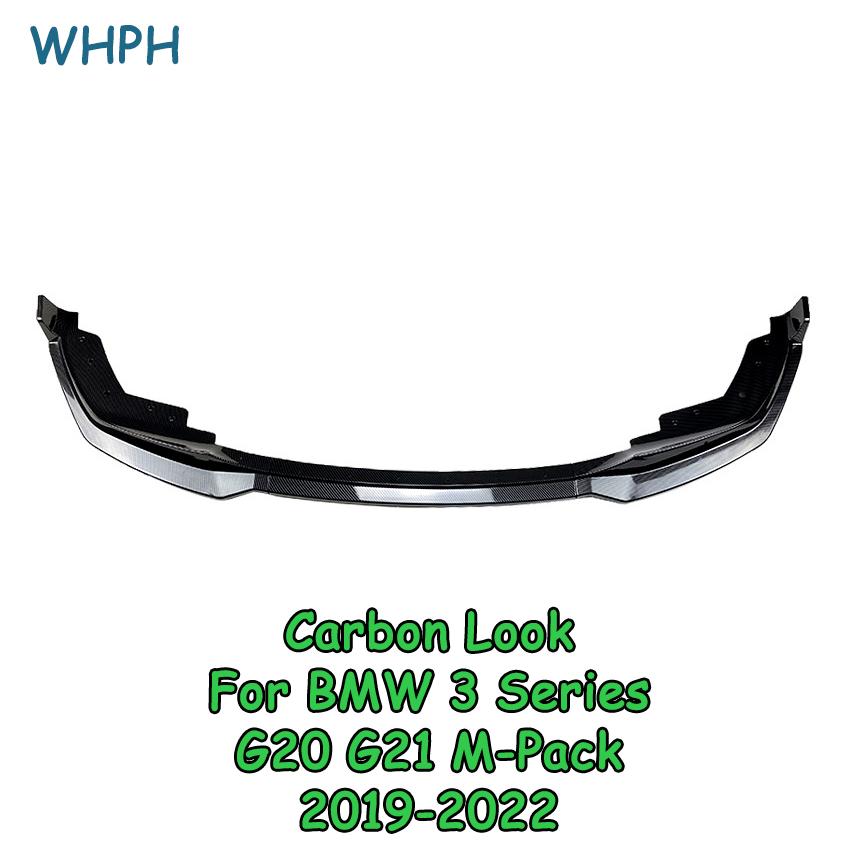 3Pcs Front Splitter For BMW G20 G21 M-Sport 320i 330i M340i xDrive 2019-2022 Gloss Black Body Kits Spoiler Diffuser Guard Tuning