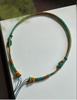 Hand-Woven Amber Turquoise Dzi Bead Sweater Chain for Men and Women