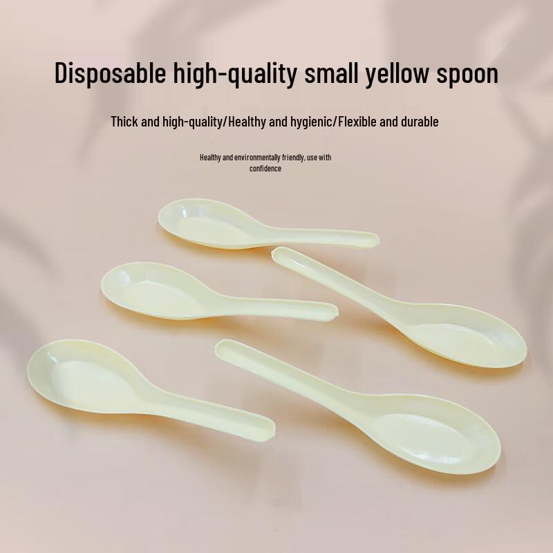Disposable Yellow Plastic Spoons