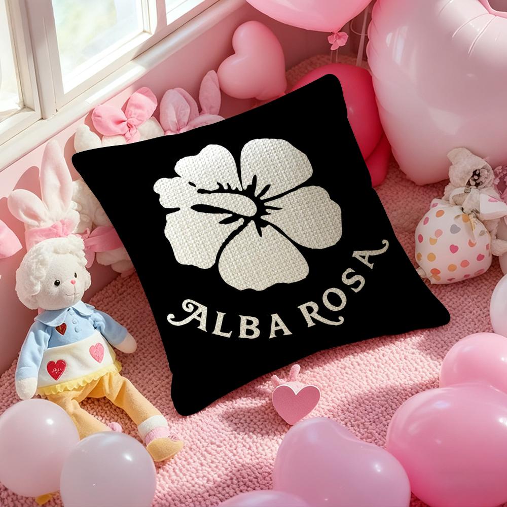 A-Albar Rosas Brand Cushion Cover Natural Linen Pillow Case Double-Sided Print Decorative Sofa Pillowcase Home Decor Gift