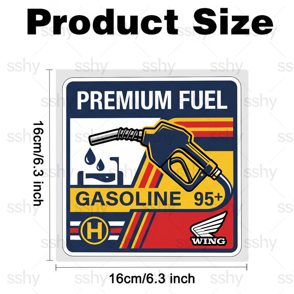 pgnkd1 FOR HONDA Car Fuel Tank Cap Warning Sticker Waterproof Vinyl Fuel Cap Decal