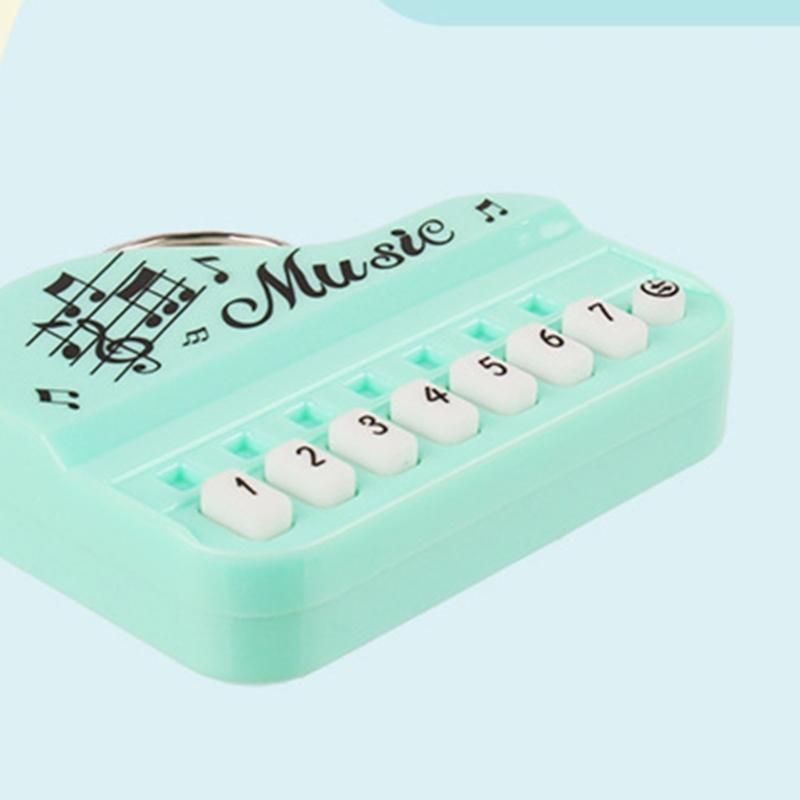 Mini Electronic Keyboard Keychain Pendant Music Toy for Travel and  Gift