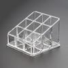 9-compartment transparent lipstick organizer/nail polish organizer for beauty shop display