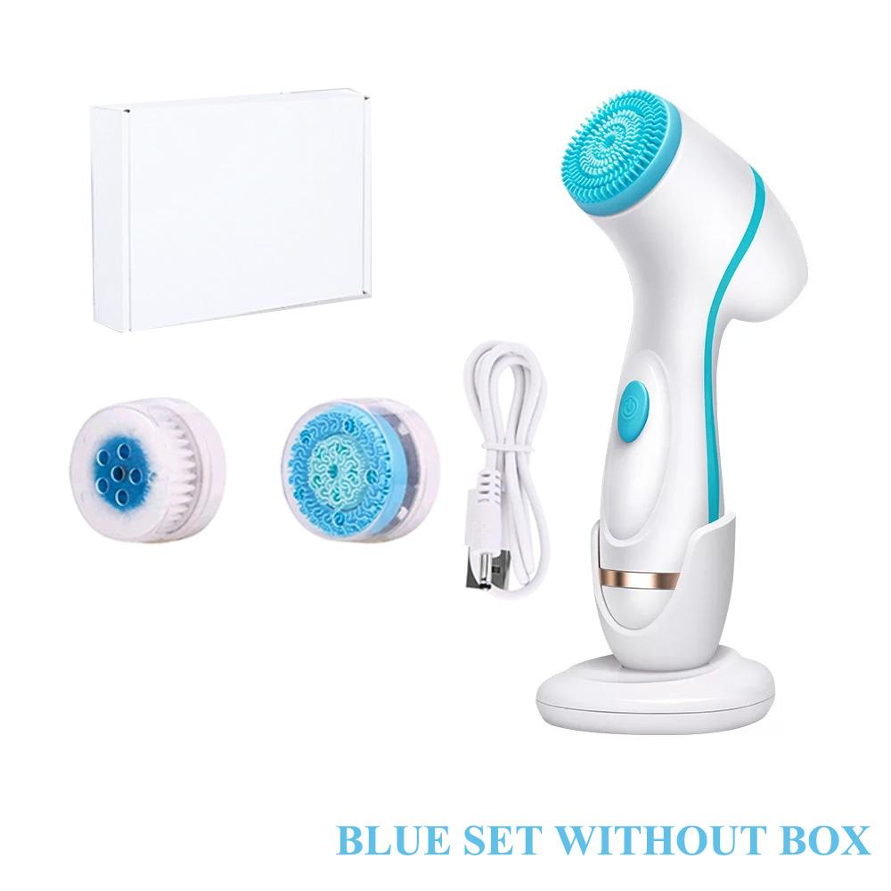 Perie de curățare a feței Sonic Nu Face Spin Perie Set Galvanica Facial Spa System pentru curățarea în profunzime a pielii Mașină pentru îndepărtarea punctelor negre