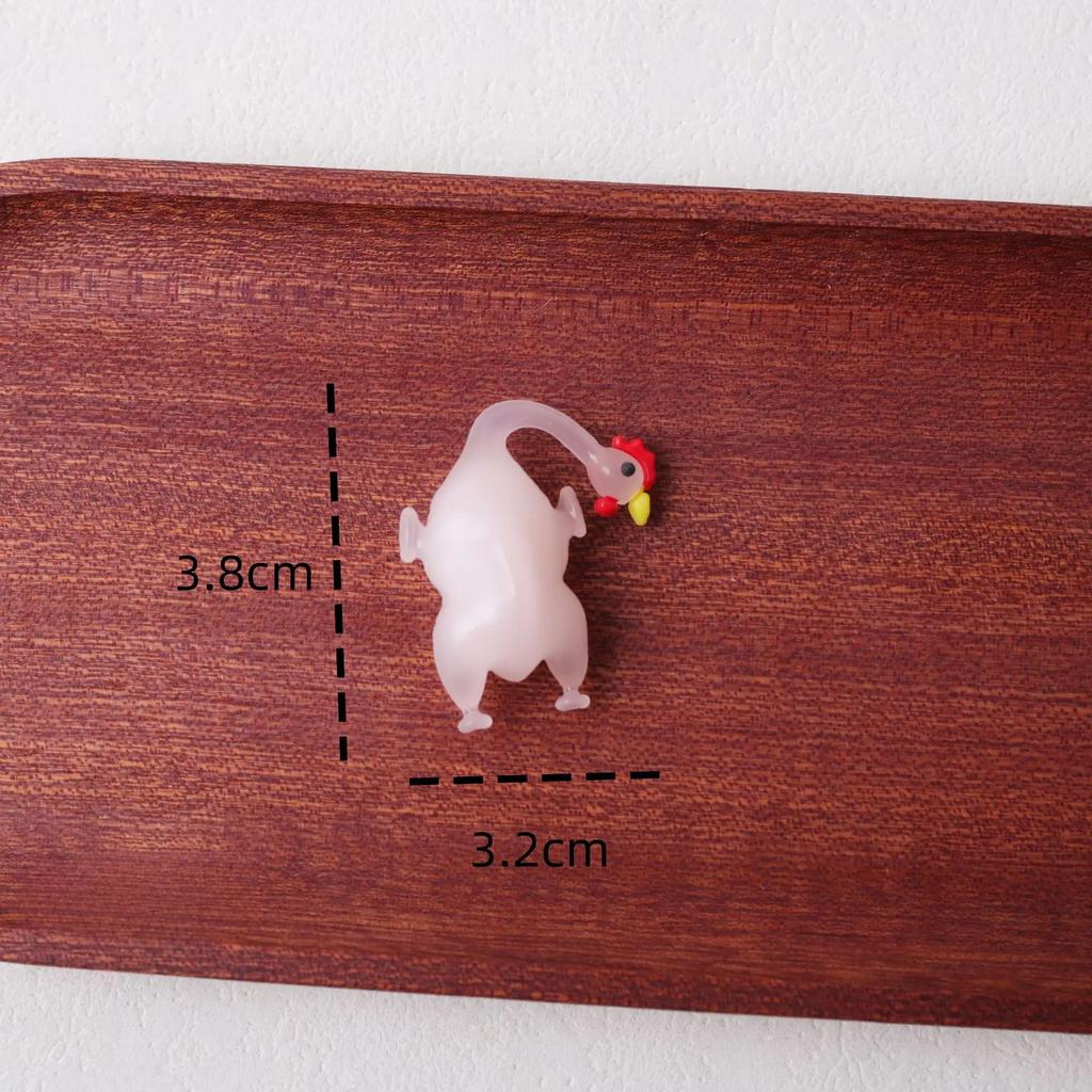 2PCS Color Changing Duck Crab Pig Animal Keychain with Temperature Sensitive Feature for Phones Car Decor Figurines Miniatures