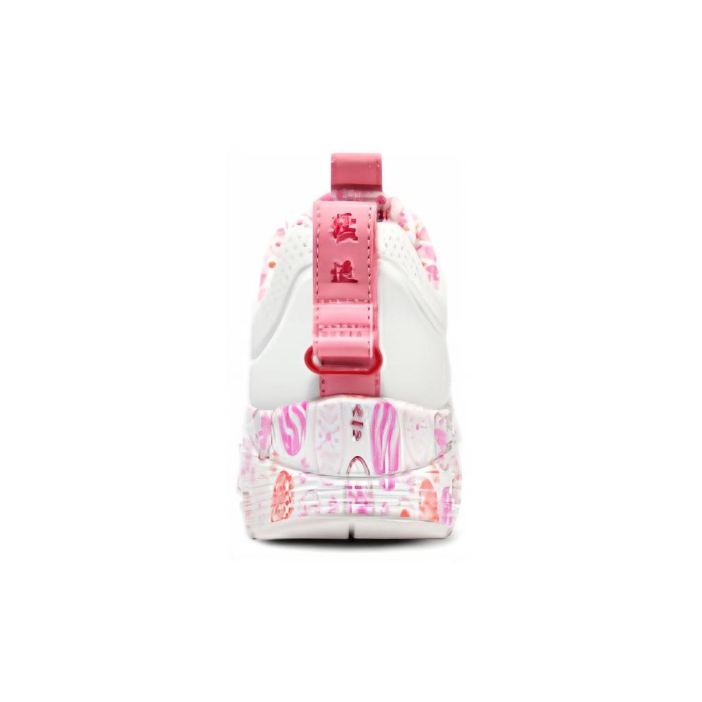 Skechers Neujahrsserie Lederstoff Synthetikleder 2023 CNY Sport Komfort Niedrig geschnittene Freizeitschuhe Damensneaker Weiß Rosa 896164-WPK
