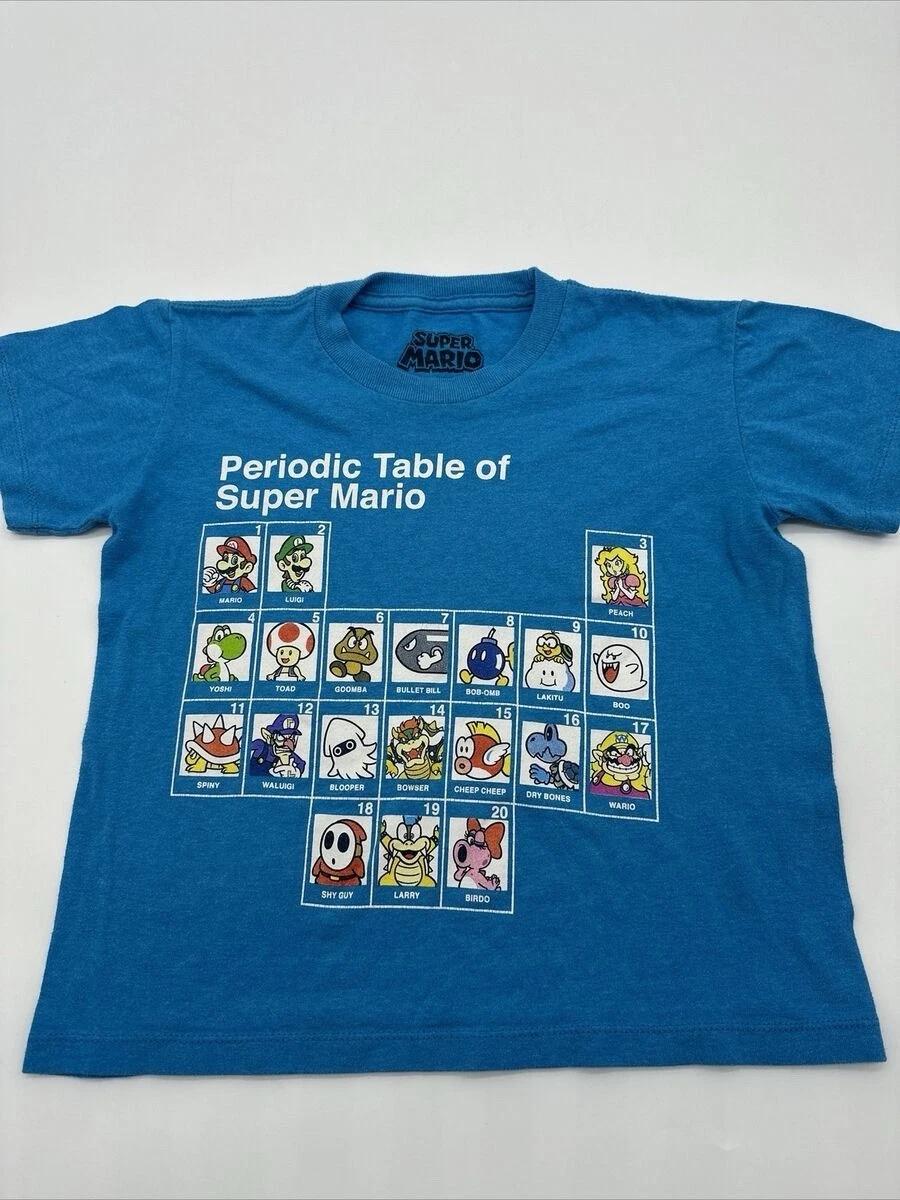 Periodic Table of Super Mario Blue Kid s T-shirt 140