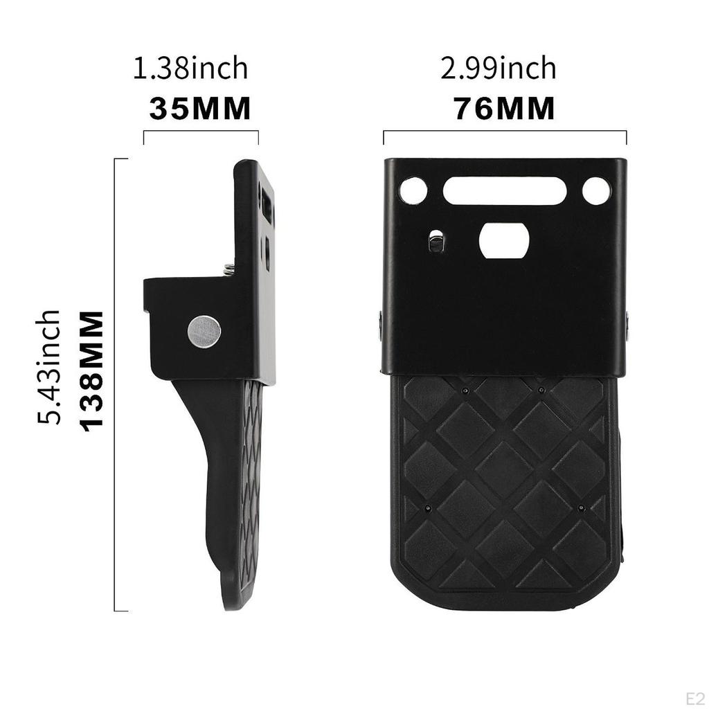 Universal ATV Footrests Foot Peg Pads Anti Slip Tread Foldable Black for Four Wheeler Professional