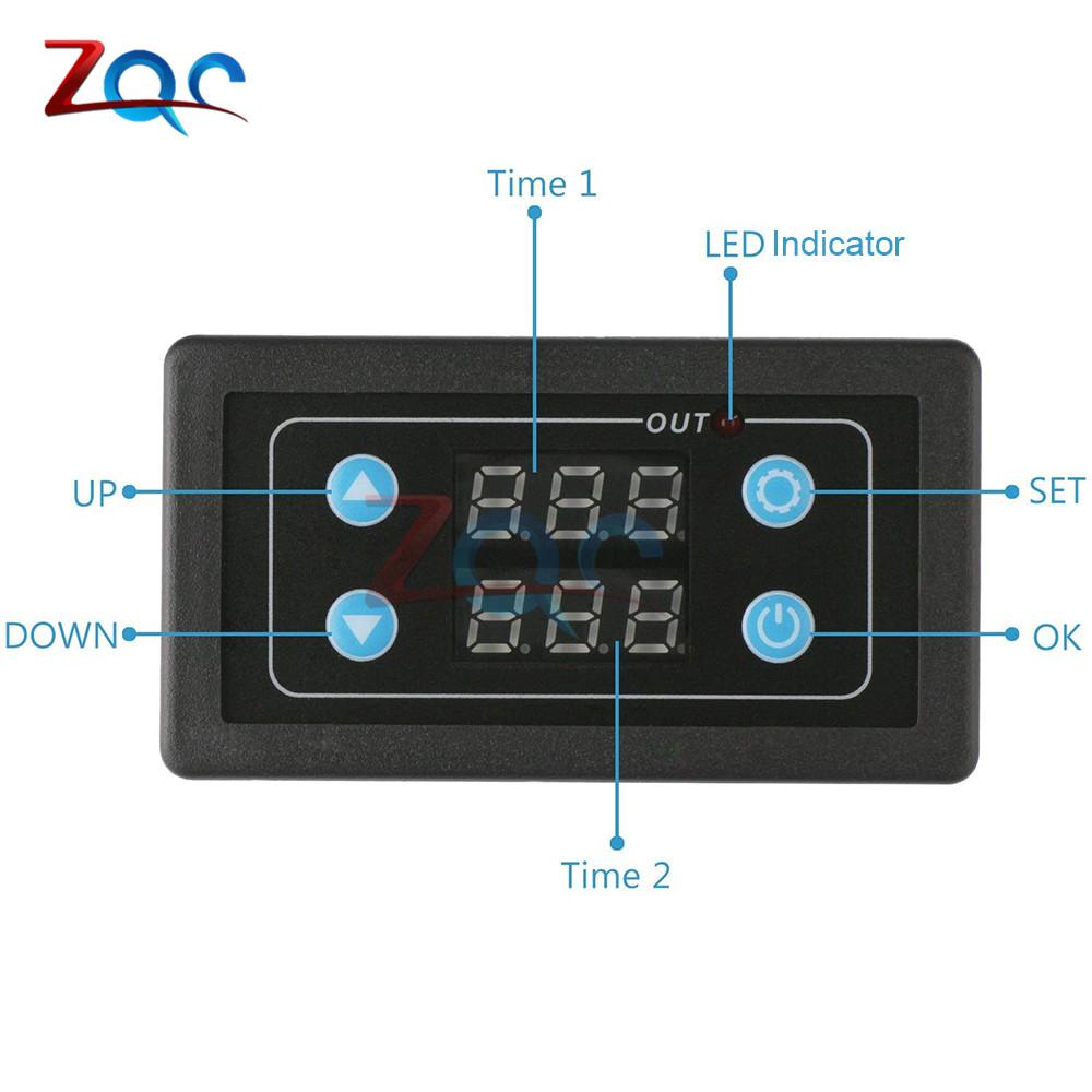 Timer Delay Relay Icstation 110V 120V Programmable Digital Cycle Delay Relay Timer Switch Module AC 85 -265V LED Display 0ms-99