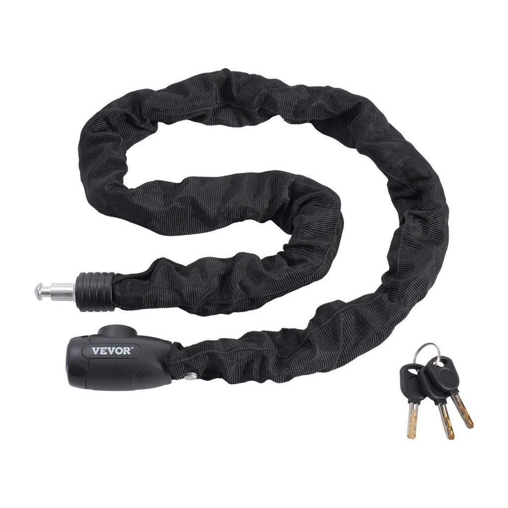 Bike Chain Lock 3.94 Ft Combination Bicycle Chain Lock with 4 Keys 8mm