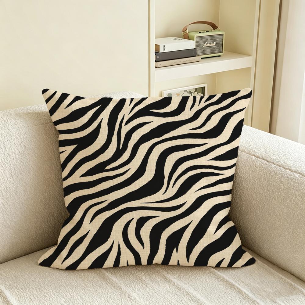 Pattern Animal Print Cushion Cover Natural Linen Pillowcase Set AllinOne Decor for Sofa Bedroom Chair