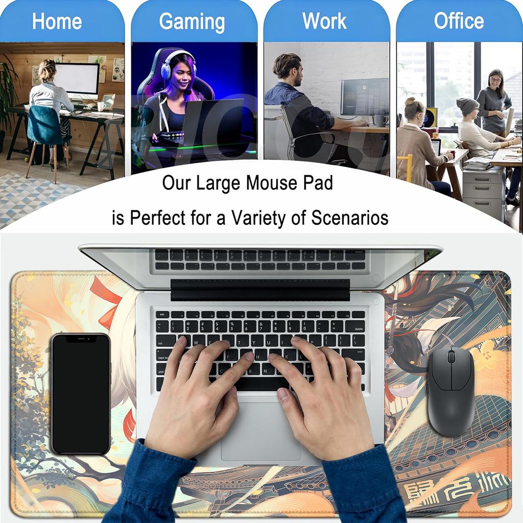 Ye Shunguang Mouse Pad Anime Girl Style Zenless Zone Zero ZZZ Game Character Aesthetics Non-slip Computer Keyboard Office Carpet