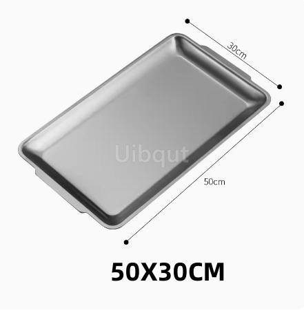 304 gold golden Stainless Steel Food Storage Trays BBQ Sushi Flat Dish Bread Pastry Baking Pan Kitchen Fruit Vegetable Plate