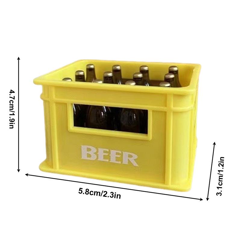 Mini Beer Drink Bottle Beer Box Drink Box Bar Kitchen Opener Fridge Magnet Creative Simulated Beer Case Magnetic Bottle Opener